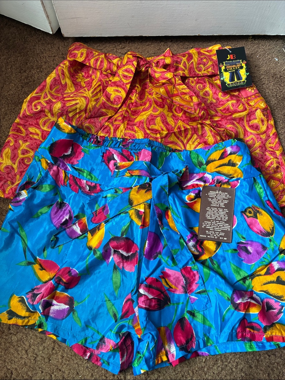 2 pair of JB Bright Floral Blue Women's Shorts